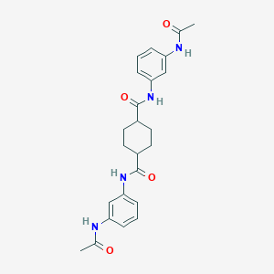 molecular formula C24H28N4O4 B267329 N,N'-bis[3-(acetylamino)phenyl]cyclohexane-1,4-dicarboxamide 