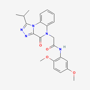 molecular formula C22H23N5O4 B2673295 N-(2,5-二甲氧基苯基)-2-(1-异丙基-4-氧代-[1,2,4]三氮杂嘧啶-5(4H)-基)乙酰胺 CAS No. 1358415-54-9