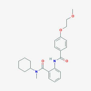 molecular formula C24H30N2O4 B267330 N-cyclohexyl-2-{[4-(2-methoxyethoxy)benzoyl]amino}-N-methylbenzamide 