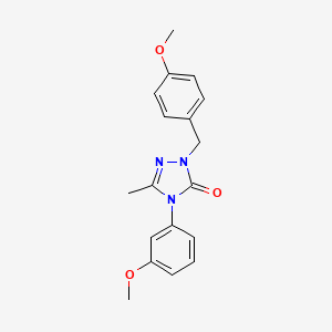 molecular formula C18H19N3O3 B2673304 2-(4-甲氧基苄基)-4-(3-甲氧基苯基)-5-甲基-2,4-二氢-3H-1,2,4-三唑-3-酮 CAS No. 860786-48-7