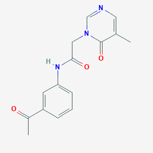 molecular formula C15H15N3O3 B2673309 N-(3-乙酰基苯基)-2-(5-甲基-6-氧代嘧啶-1(6H)-基)乙酰胺 CAS No. 1351585-51-7