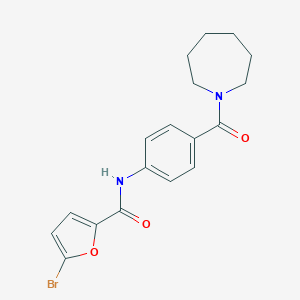 molecular formula C18H19BrN2O3 B267331 N-[4-(1-azepanylcarbonyl)phenyl]-5-bromo-2-furamide 