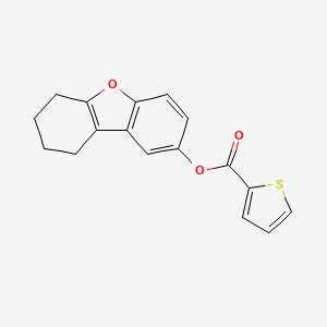 molecular formula C17H14O3S B2673323 8-Oxatricyclo[7.4.0.0^{2,7}]trideca-1(9),2(7),3,5-tetraen-4-yl thiophene-2-carboxylate CAS No. 622792-70-5