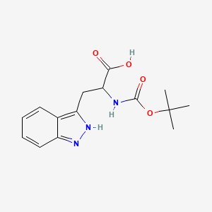 molecular formula C15H19N3O4 B2673325 3-(2H-Indazol-3-yl)-2-[(2-methylpropan-2-yl)oxycarbonylamino]propanoic acid CAS No. 1822526-53-3
