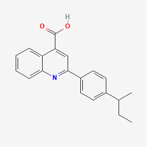 molecular formula C20H19NO2 B2673329 2-(4-Sec-butylphenyl)quinoline-4-carboxylic acid CAS No. 350997-42-1