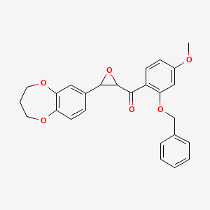 (2-(benzyloxy)-4-methoxyphenyl)(3-(3,4-dihydro-2H-benzo[b][1,4]dioxepin-7-yl)oxiran-2-yl)methanone