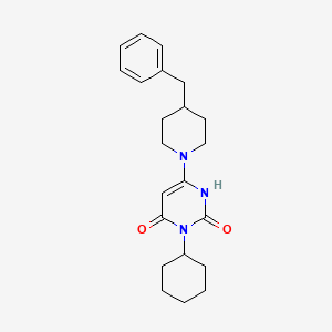 6-(4-benzylpiperidin-1-yl)-3-cyclohexylpyrimidine-2,4(1H,3H)-dione