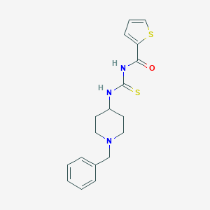 molecular formula C18H21N3OS2 B267335 N-[(1-benzylpiperidin-4-yl)carbamothioyl]thiophene-2-carboxamide 