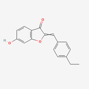 molecular formula C17H14O3 B2673356 2-[(4-Ethylphenyl)methylidene]-6-hydroxy-2,3-dihydro-1-benzofuran-3-one CAS No. 620545-94-0