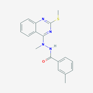 B2673373 N',3-dimethyl-N'-[2-(methylsulfanyl)-4-quinazolinyl]benzenecarbohydrazide CAS No. 341968-22-7