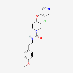 molecular formula C20H24ClN3O3 B2673374 4-((3-氯吡啶-4-基氧基)-N-(4-甲氧基苯乙基)哌啶-1-羧酰胺 CAS No. 2034395-46-3