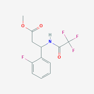 B2673377 Methyl 3-(2-fluorophenyl)-3-[(2,2,2-trifluoroacetyl)amino]propanoate CAS No. 866050-44-4