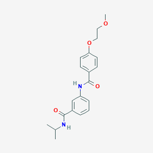 molecular formula C20H24N2O4 B267338 N-isopropyl-3-{[4-(2-methoxyethoxy)benzoyl]amino}benzamide 