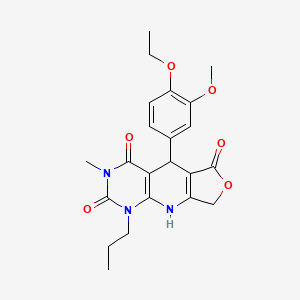 B2673383 5-(4-ethoxy-3-methoxyphenyl)-3-methyl-1-propyl-5,9-dihydrofuro[3',4':5,6]pyrido[2,3-d]pyrimidine-2,4,6(1H,3H,8H)-trione CAS No. 867311-59-9