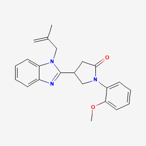 molecular formula C22H23N3O2 B2673384 1-(2-methoxyphenyl)-4-(1-(2-methylallyl)-1H-benzo[d]imidazol-2-yl)pyrrolidin-2-one CAS No. 877287-06-4