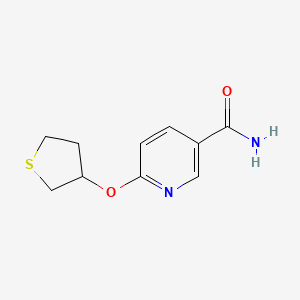 molecular formula C10H12N2O2S B2673387 6-((Tetrahydrothiophen-3-yl)oxy)nicotinamide CAS No. 2034494-78-3