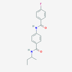 molecular formula C18H19FN2O2 B267339 N-{4-[(sec-butylamino)carbonyl]phenyl}-4-fluorobenzamide 