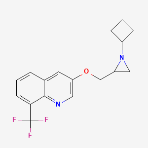 3-[(1-Cyclobutylaziridin-2-yl)methoxy]-8-(trifluoromethyl)quinoline