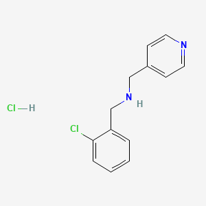 molecular formula C13H14Cl2N2 B2673408 (2-Chloro-benzyl)-pyridin-4-ylmethyl-amine hydrochloride CAS No. 1048664-95-4