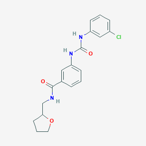 molecular formula C19H20ClN3O3 B267341 3-{[(3-chloroanilino)carbonyl]amino}-N-(tetrahydro-2-furanylmethyl)benzamide 