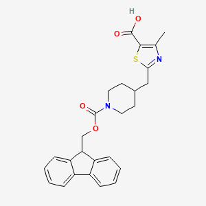 2-[[1-(9H-Fluoren-9-ylmethoxycarbonyl)piperidin-4-yl]methyl]-4-methyl-1,3-thiazole-5-carboxylic acid