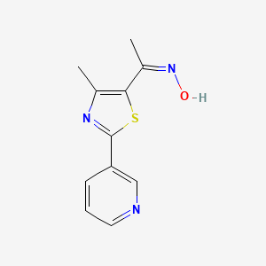 molecular formula C11H11N3OS B2673415 (NZ)-N-[1-(4-甲基-2-吡啶-3-基-1,3-噻唑-5-基)乙基亚甲基]羟胺 CAS No. 1025130-94-2