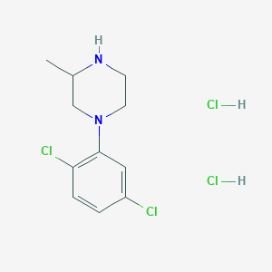 molecular formula C11H16Cl4N2 B2673420 1-(2,5-二氯苯基)-3-甲基哌嗪二盐酸盐 CAS No. 1820674-77-8