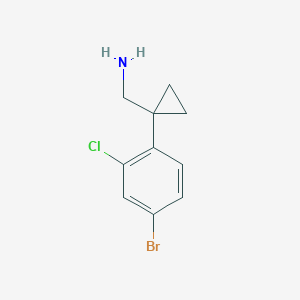 molecular formula C10H11BrClN B2673423 [1-(4-Bromo-2-chlorophenyl)cyclopropyl]methanamine CAS No. 1508522-85-7