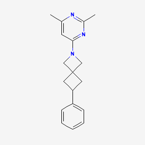 molecular formula C18H21N3 B2673427 2-(2,6-Dimethylpyrimidin-4-yl)-6-phenyl-2-azaspiro[3.3]heptane CAS No. 2380010-68-2