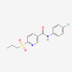 N-(4-chlorophenyl)-6-(propylsulfonyl)nicotinamide
