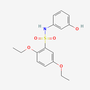 molecular formula C16H19NO5S B2673431 2,5-diethoxy-N-(3-hydroxyphenyl)benzenesulfonamide CAS No. 1903253-45-1