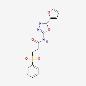 3-(benzenesulfonyl)-N-[5-(furan-2-yl)-1,3,4-oxadiazol-2-yl]propanamide