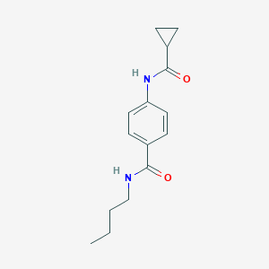 molecular formula C15H20N2O2 B267345 N-butyl-4-[(cyclopropylcarbonyl)amino]benzamide 