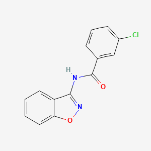 molecular formula C14H9ClN2O2 B2673451 N-(1,2-苯并噁唑-3-基)-3-氯苯甲酰胺 CAS No. 892697-17-5