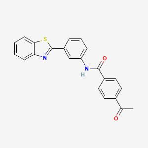 4-acetyl-N-(3-(benzo[d]thiazol-2-yl)phenyl)benzamide