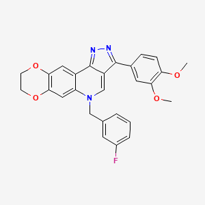 3-(3,4-dimethoxyphenyl)-5-(3-fluorobenzyl)-8,9-dihydro-5H-[1,4]dioxino[2,3-g]pyrazolo[4,3-c]quinoline