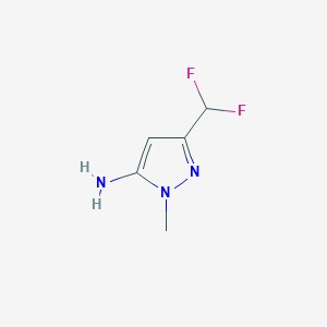 molecular formula C5H7F2N3 B2673476 3-(二氟甲基)-1-甲基-1H-吡唑-5-胺 CAS No. 1245806-69-2