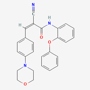 molecular formula C26H23N3O3 B2673479 (Z)-2-Cyano-3-(4-morpholin-4-ylphenyl)-N-(2-phenoxyphenyl)prop-2-enamide CAS No. 475193-80-7