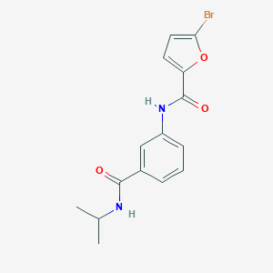 molecular formula C15H15BrN2O3 B267348 5-bromo-N-{3-[(isopropylamino)carbonyl]phenyl}-2-furamide 