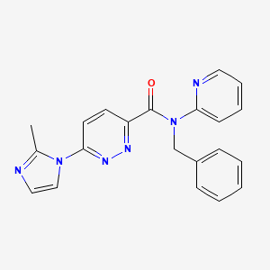 N-benzyl-6-(2-methyl-1H-imidazol-1-yl)-N-(pyridin-2-yl)pyridazine-3-carboxamide