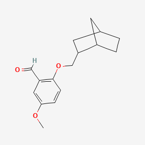 molecular formula C16H20O3 B2673498 2-(2-Bicyclo[2.2.1]heptanylmethoxy)-5-methoxybenzaldehyde CAS No. 1560225-68-4
