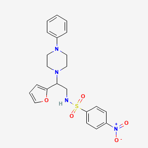 N-(2-(furan-2-yl)-2-(4-phenylpiperazin-1-yl)ethyl)-4-nitrobenzenesulfonamide