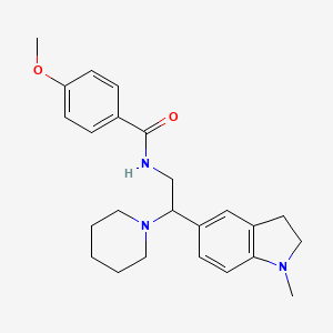 4-methoxy-N-(2-(1-methylindolin-5-yl)-2-(piperidin-1-yl)ethyl)benzamide