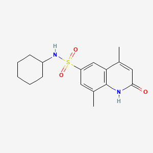 molecular formula C17H22N2O3S B2673512 N-cyclohexyl-4,8-dimethyl-2-oxo-1,2-dihydroquinoline-6-sulfonamide CAS No. 899998-64-2