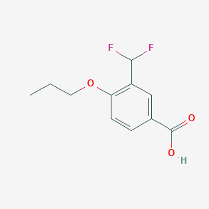 molecular formula C11H12F2O3 B2673518 3-(Difluoromethyl)-4-propoxybenzoic acid CAS No. 2248374-47-0