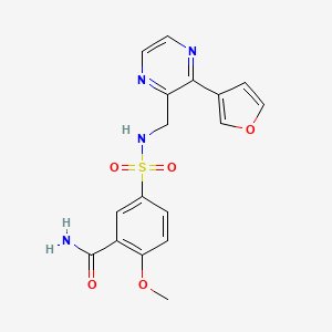 5-(N-((3-(furan-3-yl)pyrazin-2-yl)methyl)sulfamoyl)-2-methoxybenzamide