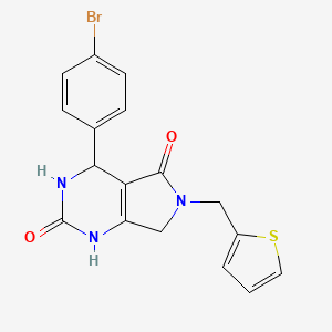 4-(4-bromophenyl)-6-(thiophen-2-ylmethyl)-3,4,6,7-tetrahydro-1H-pyrrolo[3,4-d]pyrimidine-2,5-dione