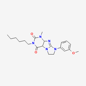 3-hexyl-8-(3-methoxyphenyl)-1-methyl-1H,2H,3H,4H,6H,7H,8H-imidazo[1,2-g]purine-2,4-dione
