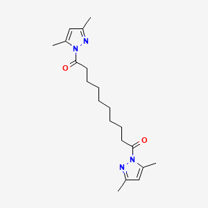 molecular formula C20H30N4O2 B2673530 1,10-bis(3,5-dimethyl-1H-pyrazol-1-yl)decane-1,10-dione CAS No. 96368-56-8