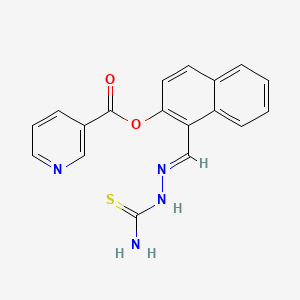 (E)-1-((2-carbamothioylhydrazono)methyl)naphthalen-2-yl nicotinate